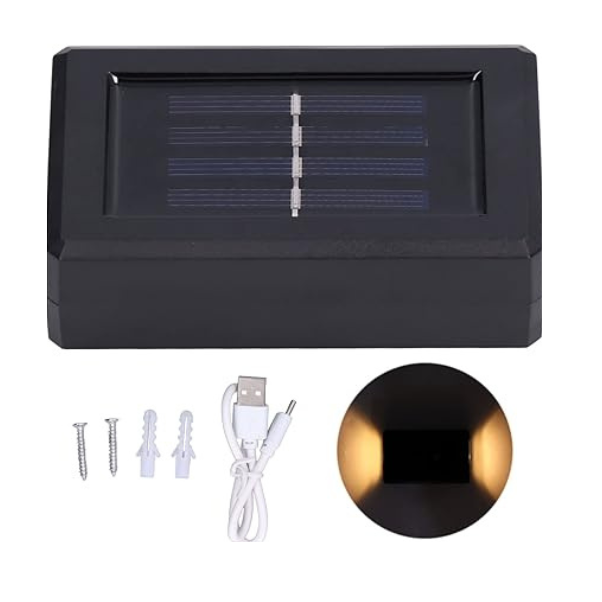 Luz de pared solar energía sostenible