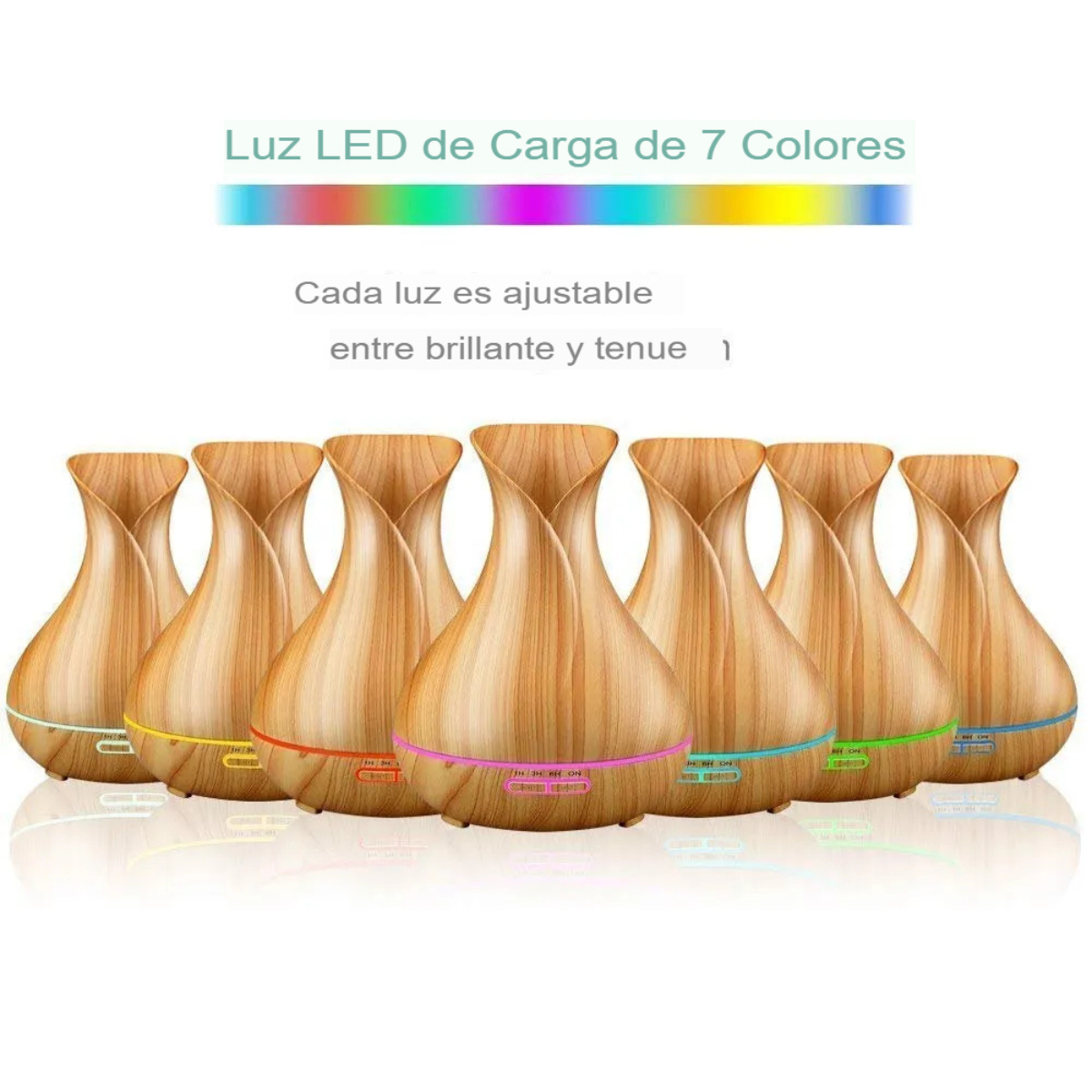 Lámpara Humidificadora de Madera Elegant