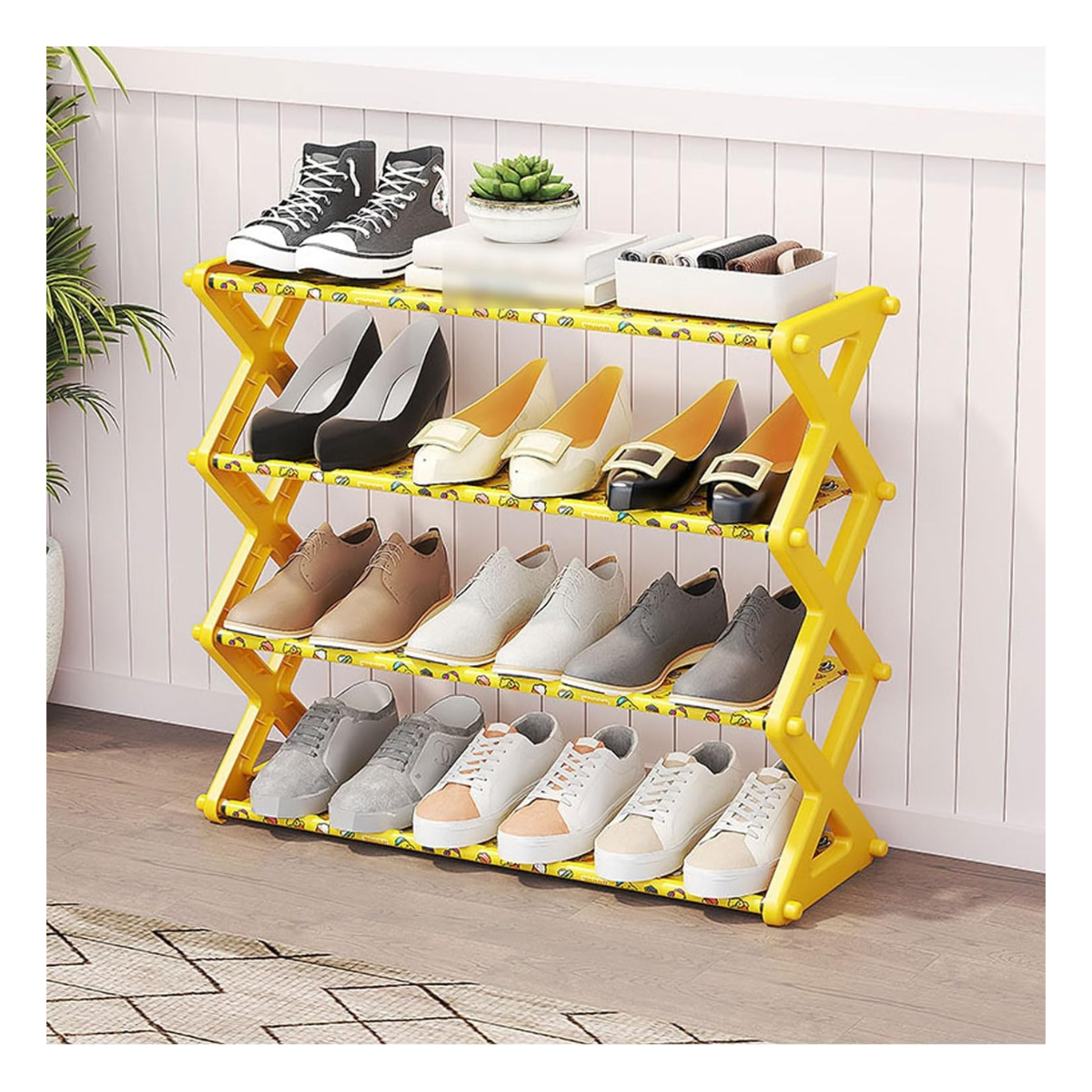 Zapatero Zig Zag de 4 niveles horizontal