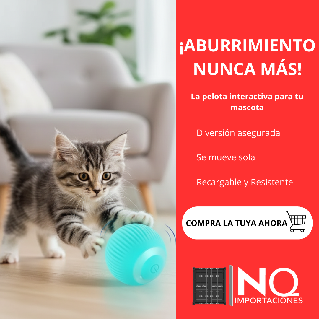 Pet Gravity Juguete Gato Bola Interactivo Inteligente Recargable