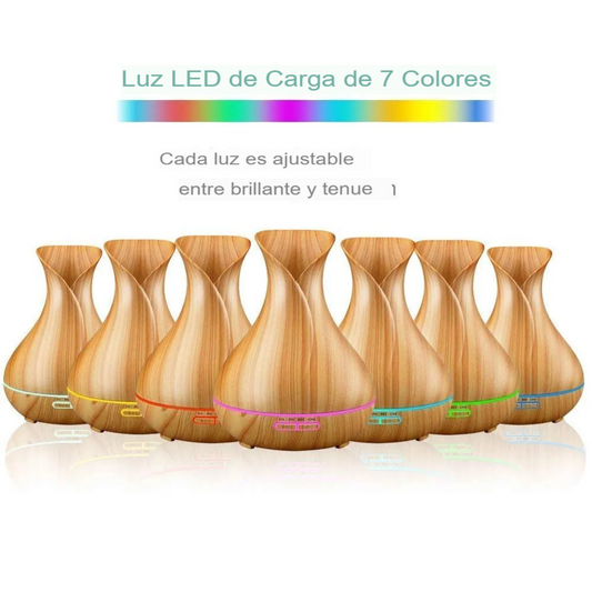 Lámpara Humidificadora de Madera Elegant