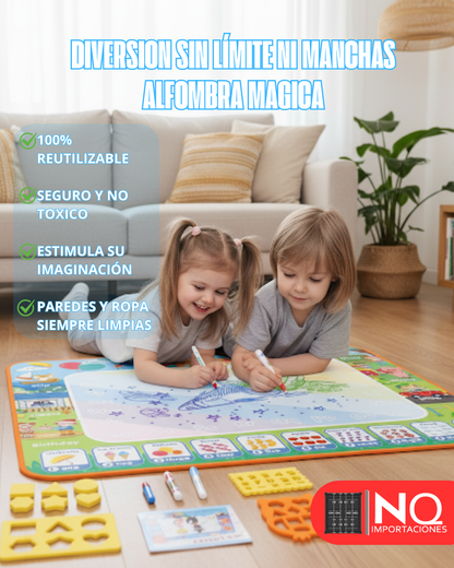 Alfombra Mágica  para Dibujar - Juguete Educativo, Reutilizable y Sin Manchas