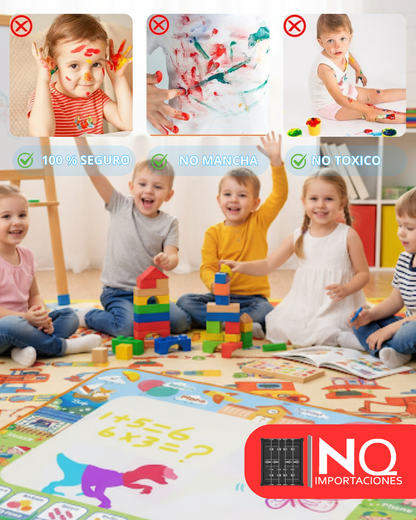 Alfombra Mágica  para Dibujar - Juguete Educativo, Reutilizable y Sin Manchas