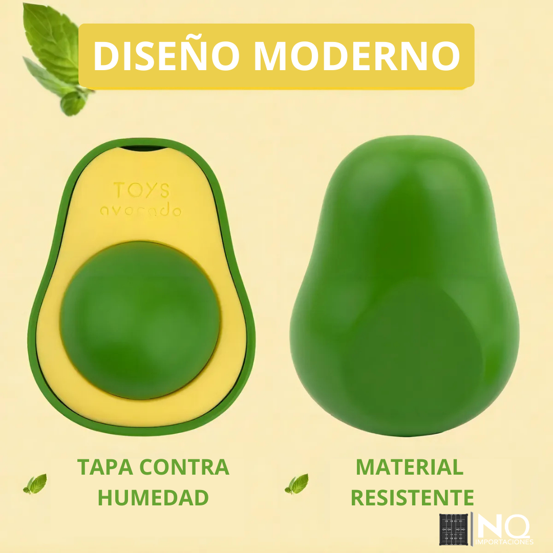 Juguete interactivo de aguacate con hierba gatera para gatos 3X1
