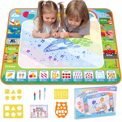 Alfombra Mágica  para Dibujar - Juguete Educativo, Reutilizable y Sin Manchas