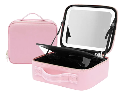 Cosmetiquero LED con Espejo Integrado y Luz — Organizador de Maquillaje