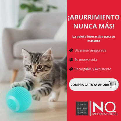 Pet Gravity Juguete Gato Bola Interactivo Inteligente Recargable